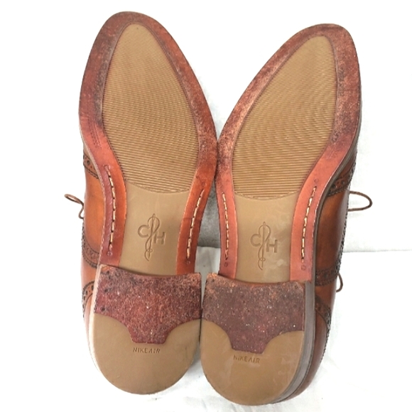 Cole Haan  Wingtip Oxford British Tan Sz-12M NikeAir Technology - Picture 4 of 13